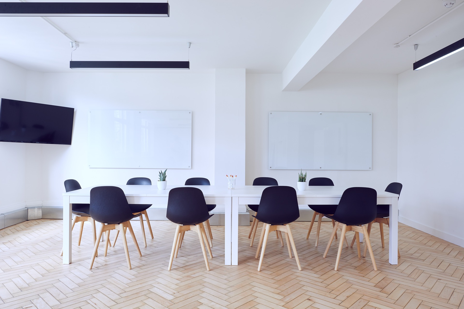 Meeting room with chairs